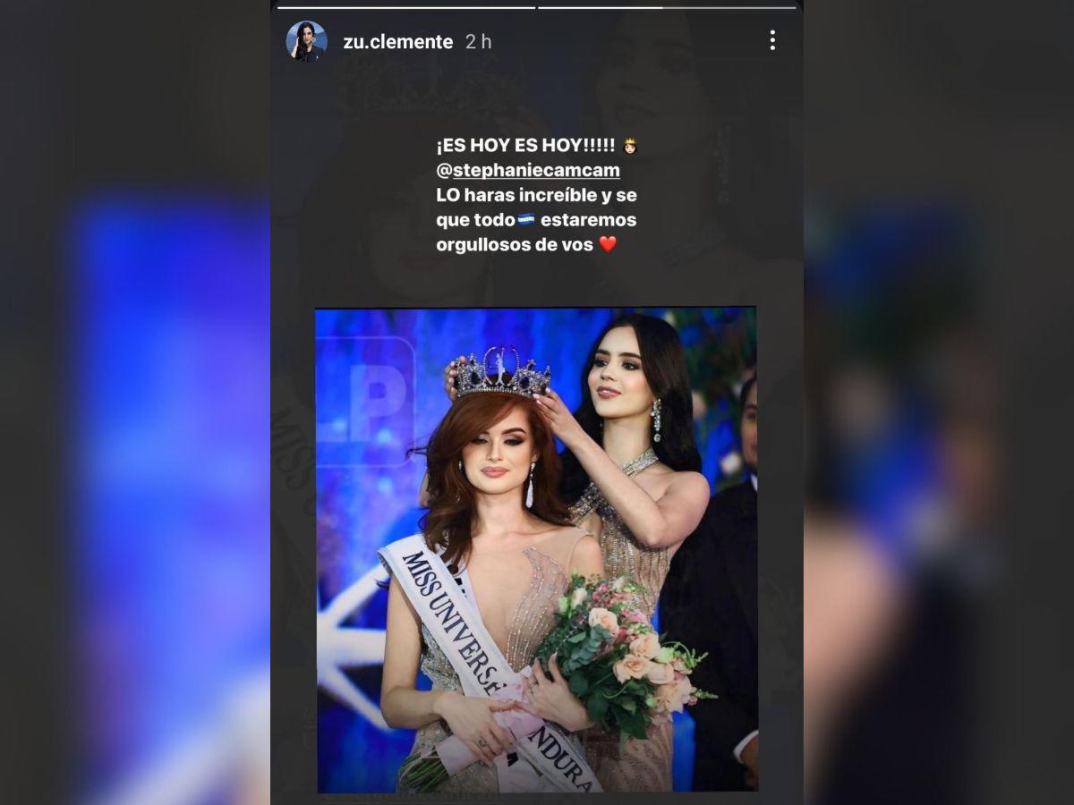 Zu Clemente envía mensaje a Stephanie Cam por la preliminar del Miss Universo