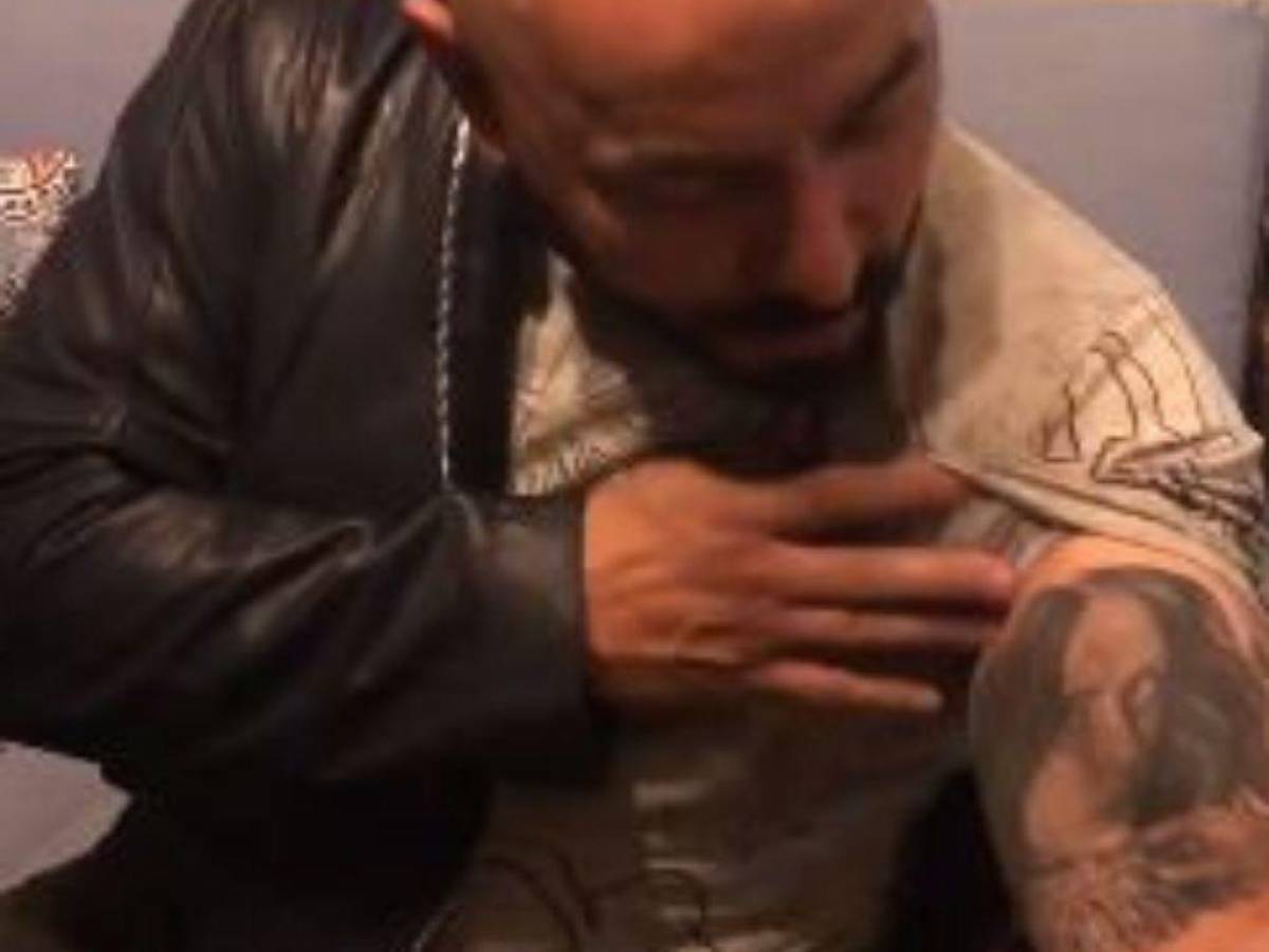 Así lucía el tatuaje de Belinda en el brazo de Lupillo Rivera.