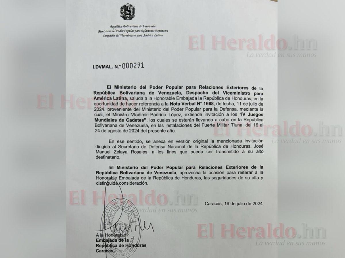 Esta es la carta de invitación.