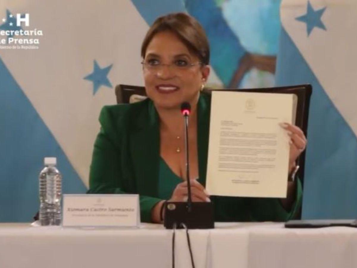 Xiomara Castro firma carta con términos de referencia para llegada de expertos de la ONU para instalación de la CICIH