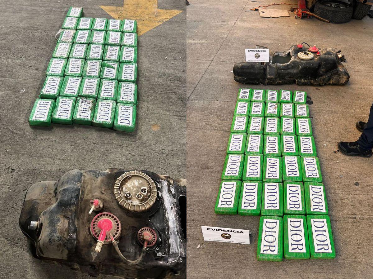 Incautan 64 kilos de cocaína escondidos en tanques de gasolina en el norte de Honduras