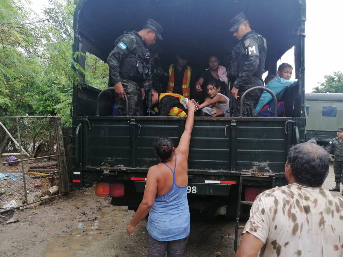 La Policía Militar también también brindó apoyo.