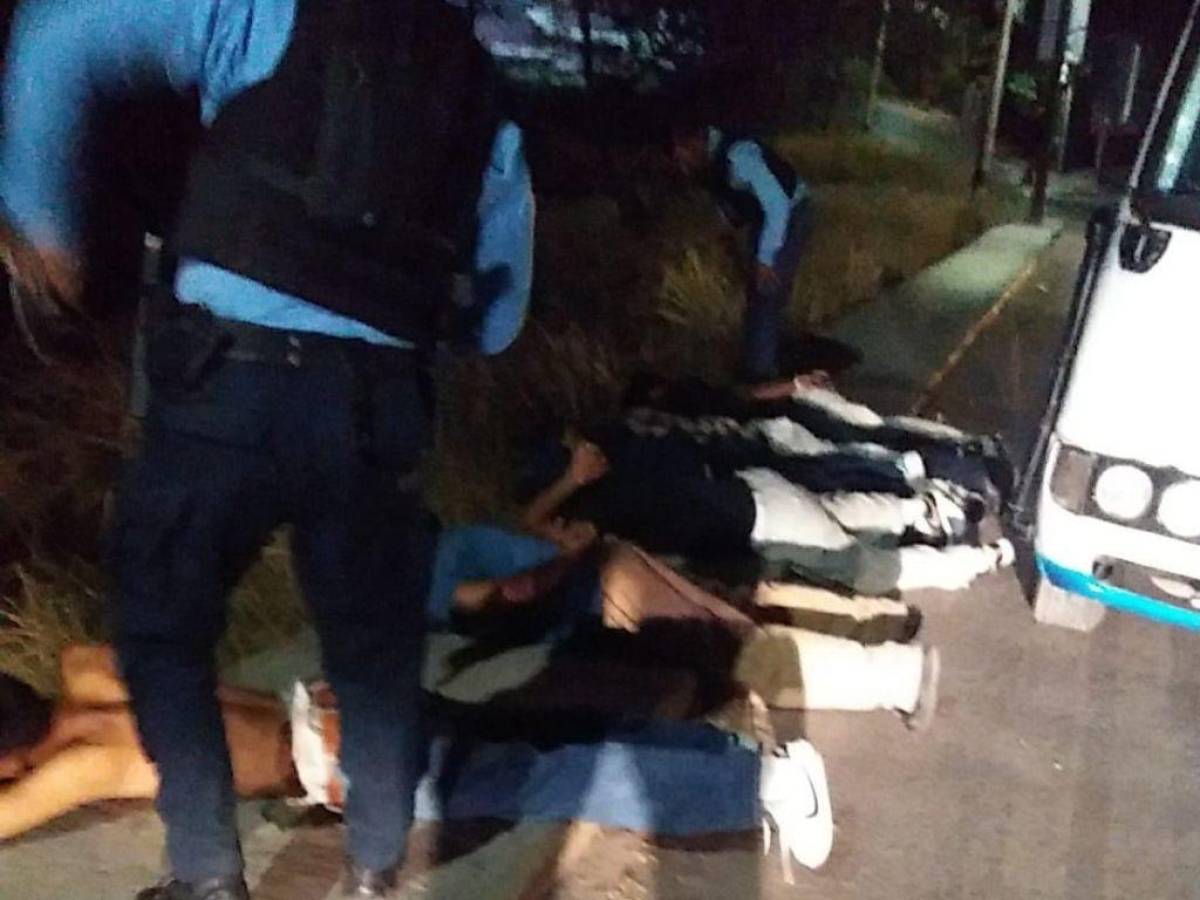 Capturan a seis presuntos miembros de la Pandilla 18 en la colonia La Peña de la capital