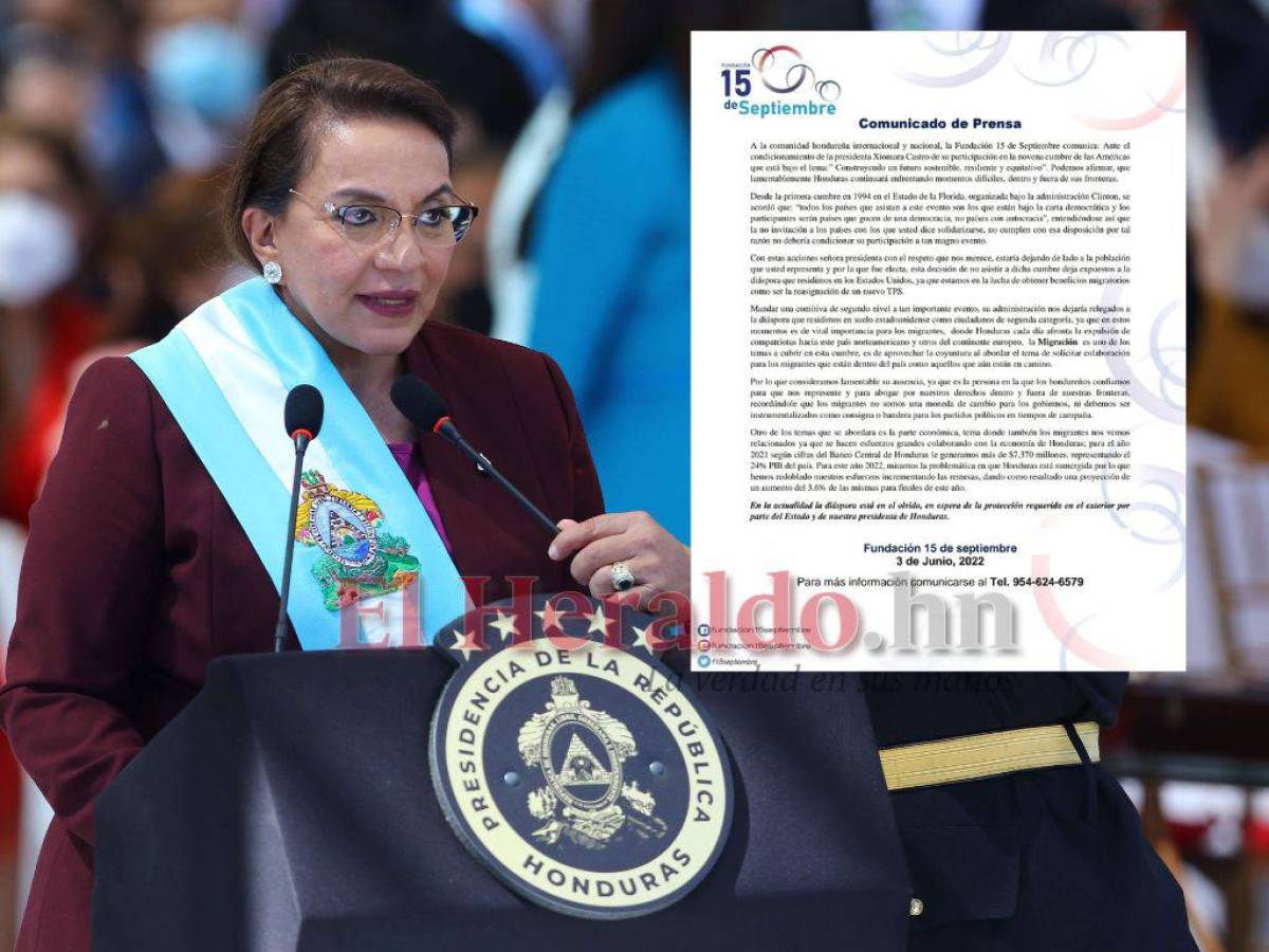 Diáspora hondureña en EEUU llama a presidenta Castro a no condicionar participación en Cumbre de las Américas