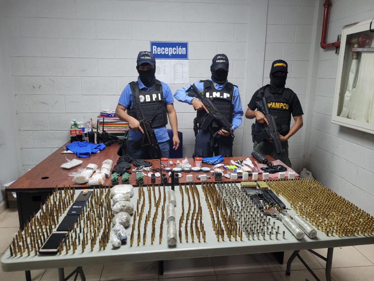 Armas, municiones, celulares y drogas encontraron policías durante inspección en La Tolva