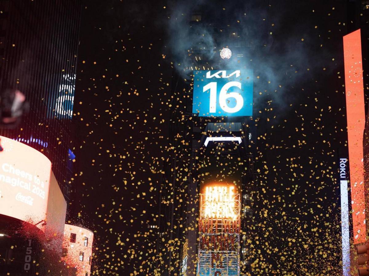 Así se vivió la bienvenida a 2025 en Times Square, Nueva York