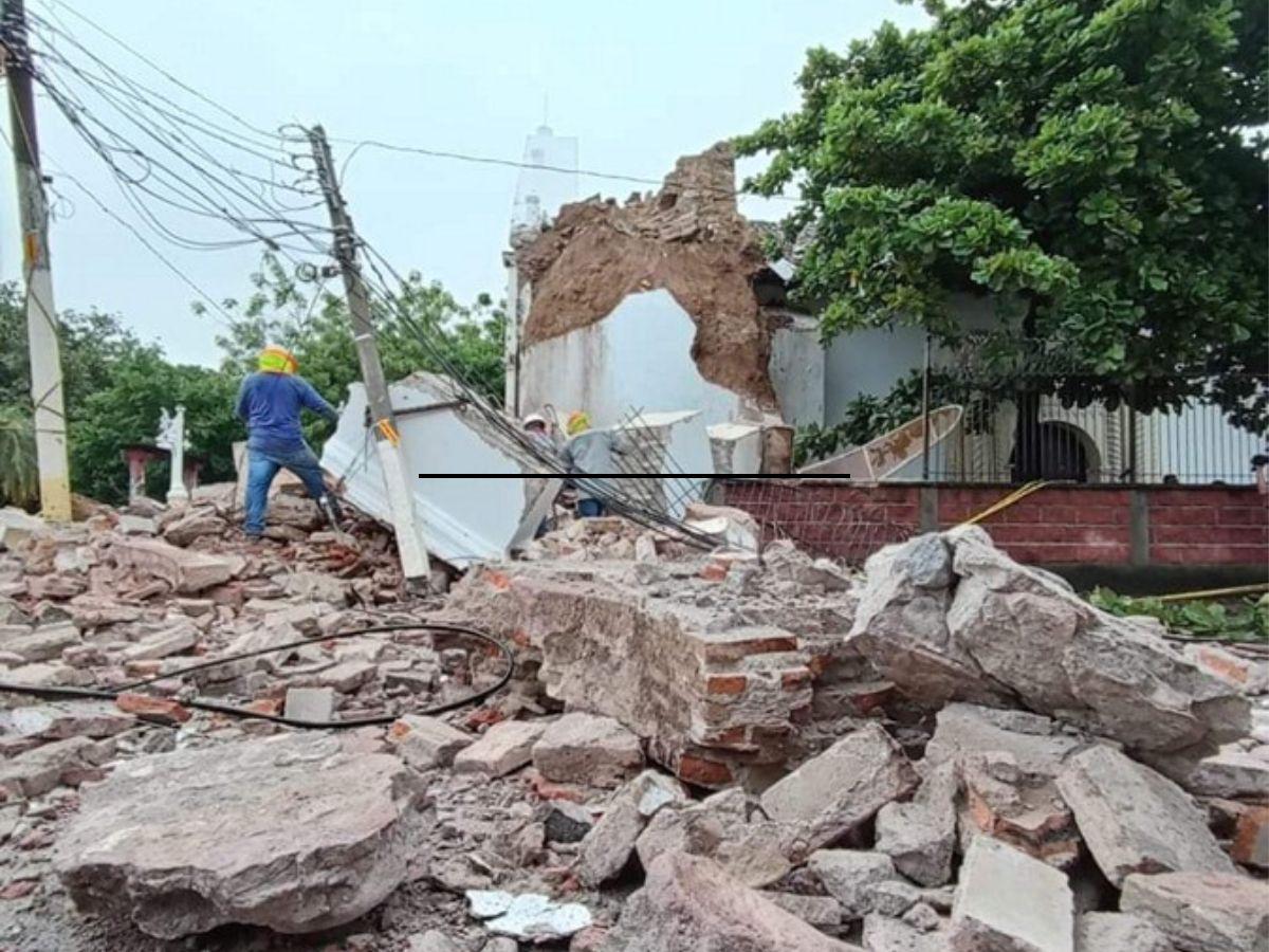 Así quedó iglesia La Merced de Choluteca, tras colapso de su campanario