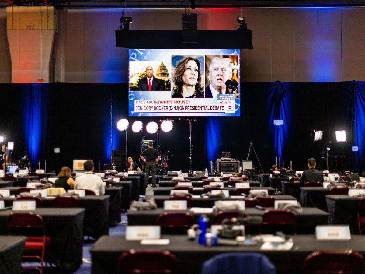 Ambiente en Filadelfia previo al debate presidencial entre Harris y Trump