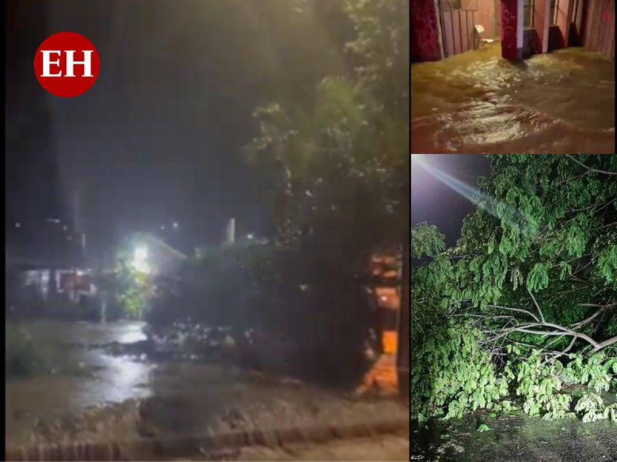 Noche de lluvia vuelve a provocar inundaciones y caos en San Pedro Sula y Puerto Cortés