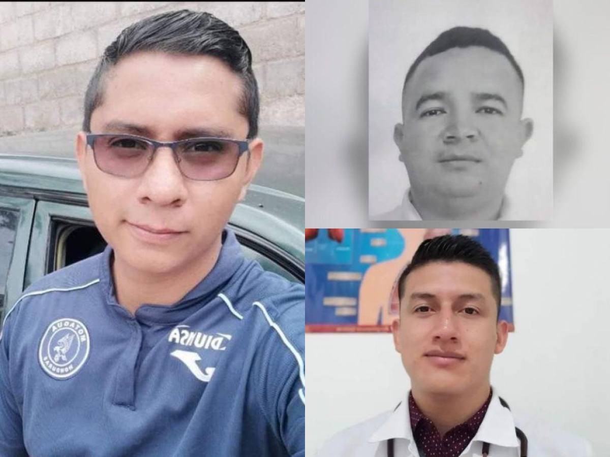 Jairo Josué Martínez Cruz, Ronal Javier Coello Coello y Kevin Mejía, en orden.