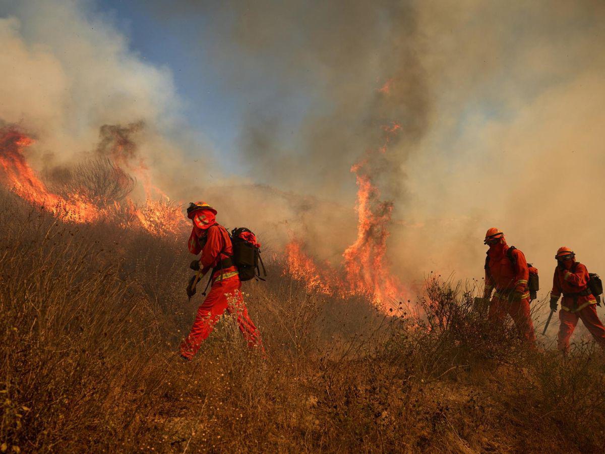 Descontrolado incendio en el noroeste de Los Ángeles consume 10,000 acres