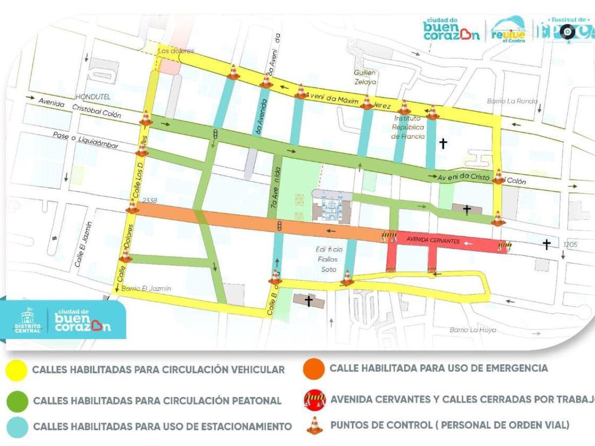 Hoy y mañana estarán cerradas calles y avenidas del centro histórico Tegucigalpa