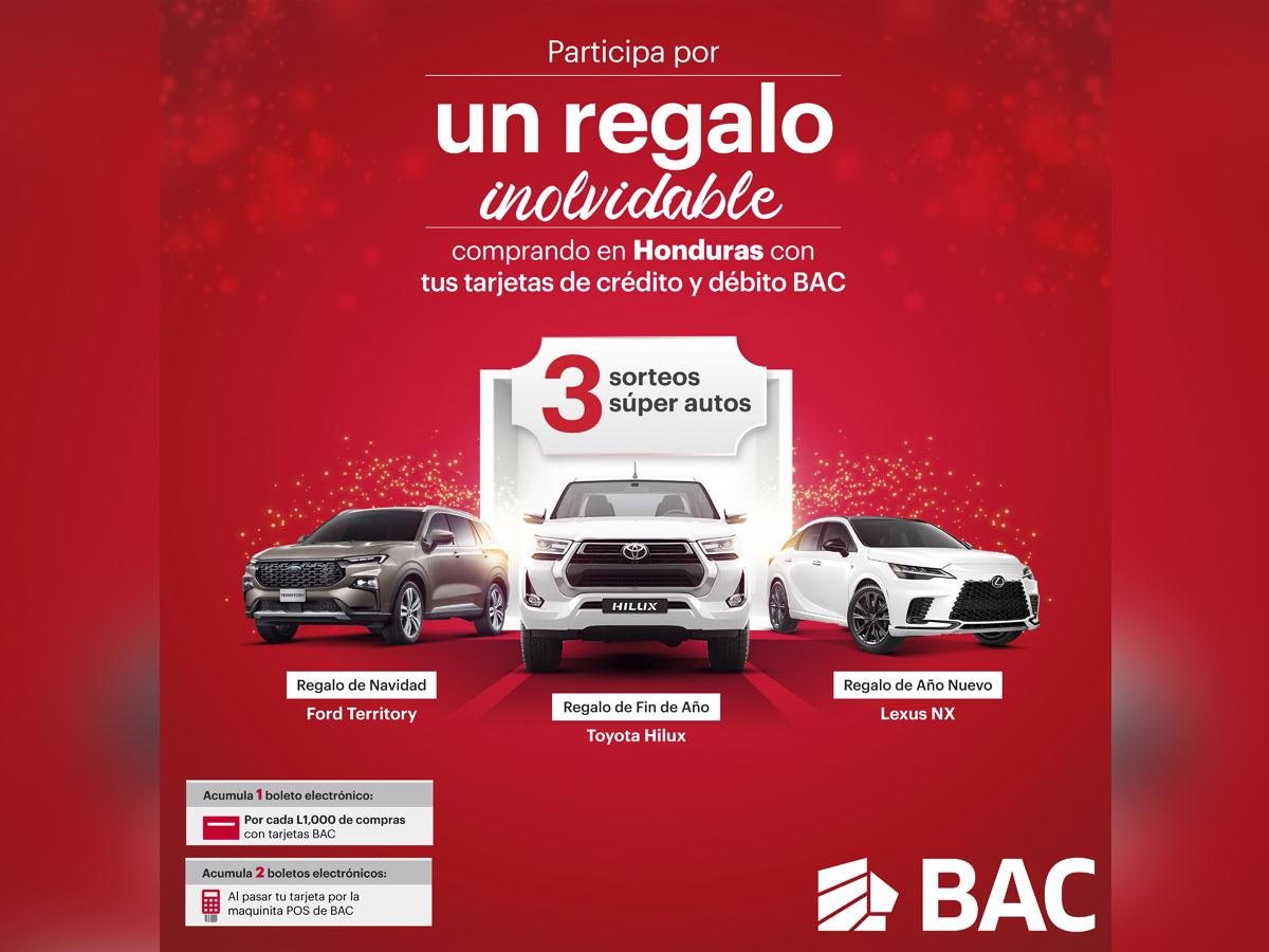 <i>¡Recibe un regalo inolvidable! con tus Tarjetas de Débito y Crédito BAC. </i>