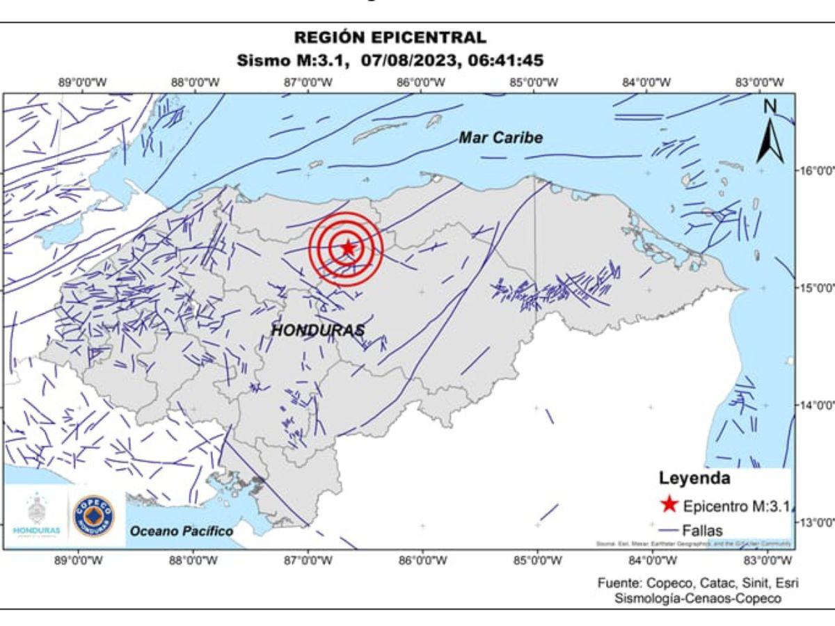 Leve sismo sacude parte de la zona norte de Honduras