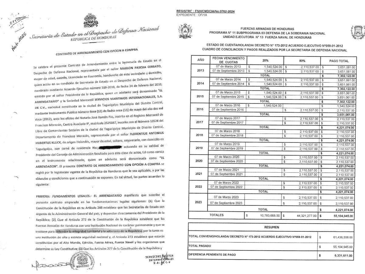 $!Los documentos en poder la Unidad Investigativa de EL HERALDO Plus establecen que solo se restan 6.3 millones de dólares para terminar los pagos de las corbetas.