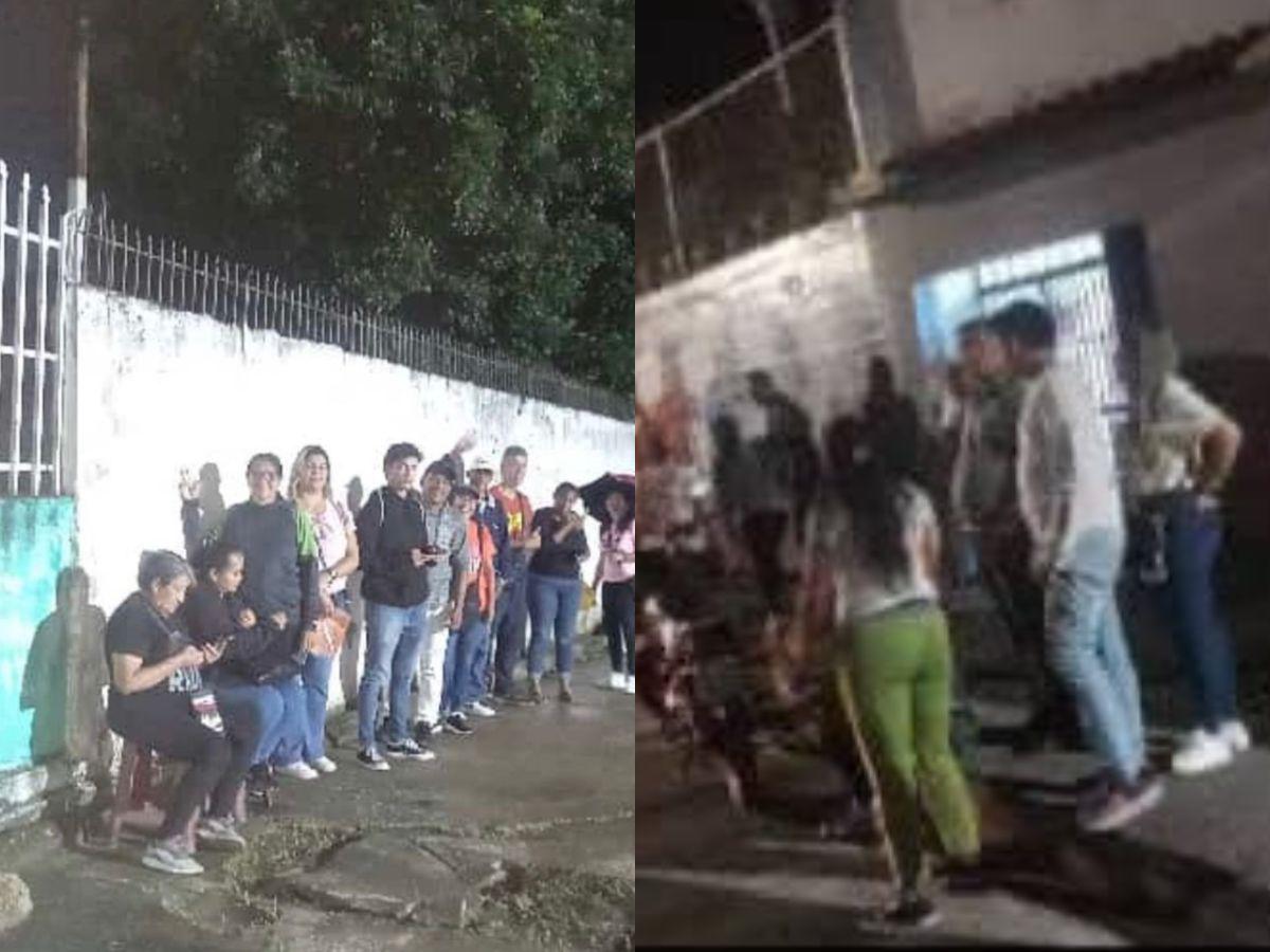 Desde horas de la noche, venezolanos hacen largas filas para votar en elecciones