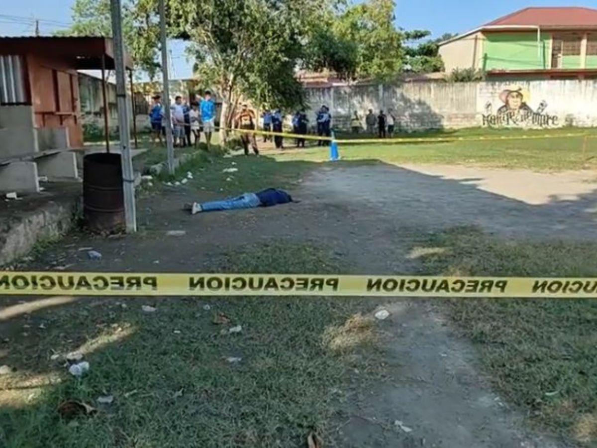 Hallan muerto a un hombre en una cancha de fútbol en Choloma