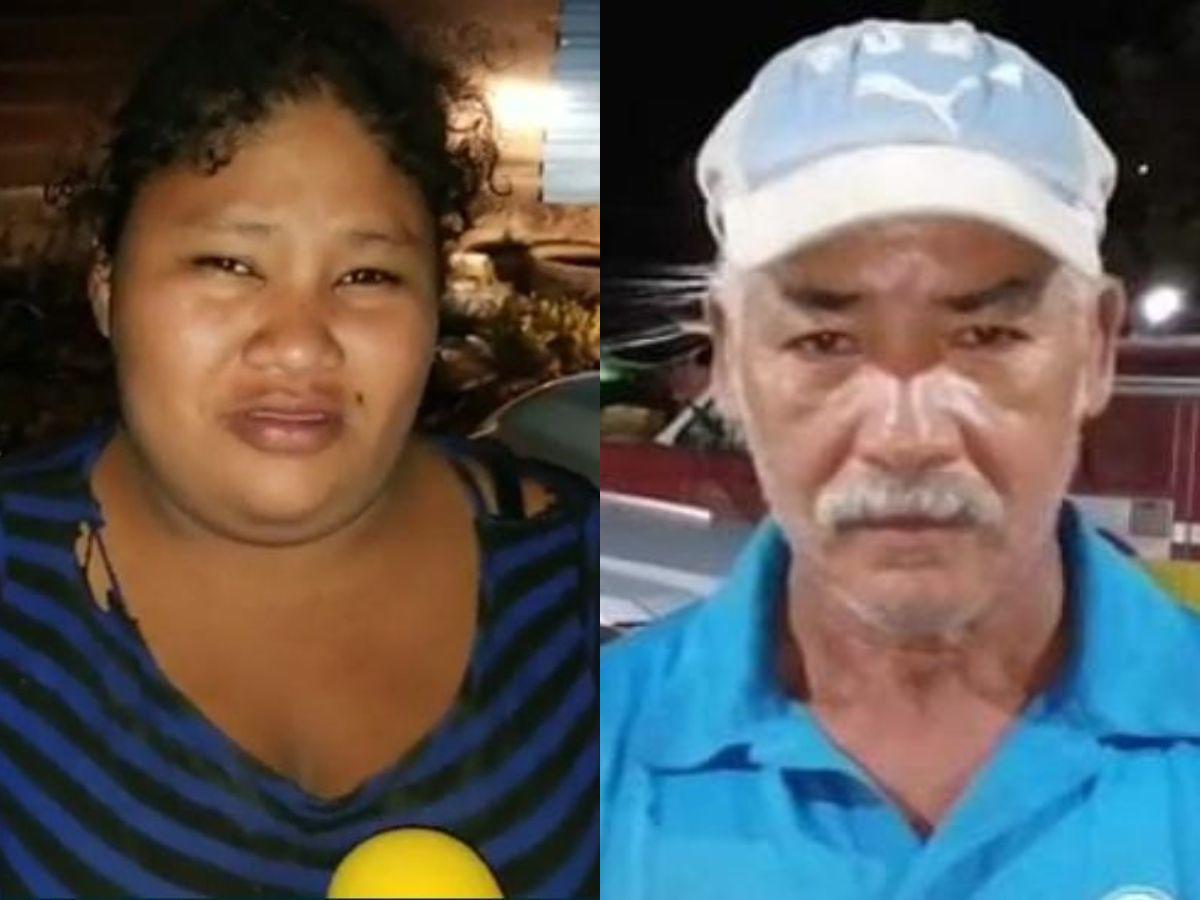 Foto en vida de los dos miembros adultos de la familia soterrada en una zona de Roatán.