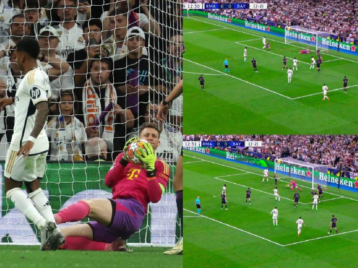 Con dos pelotas en la cancha se dio esta jugada que casi acaba en gol en el Real Madrid - Bayern Múnich