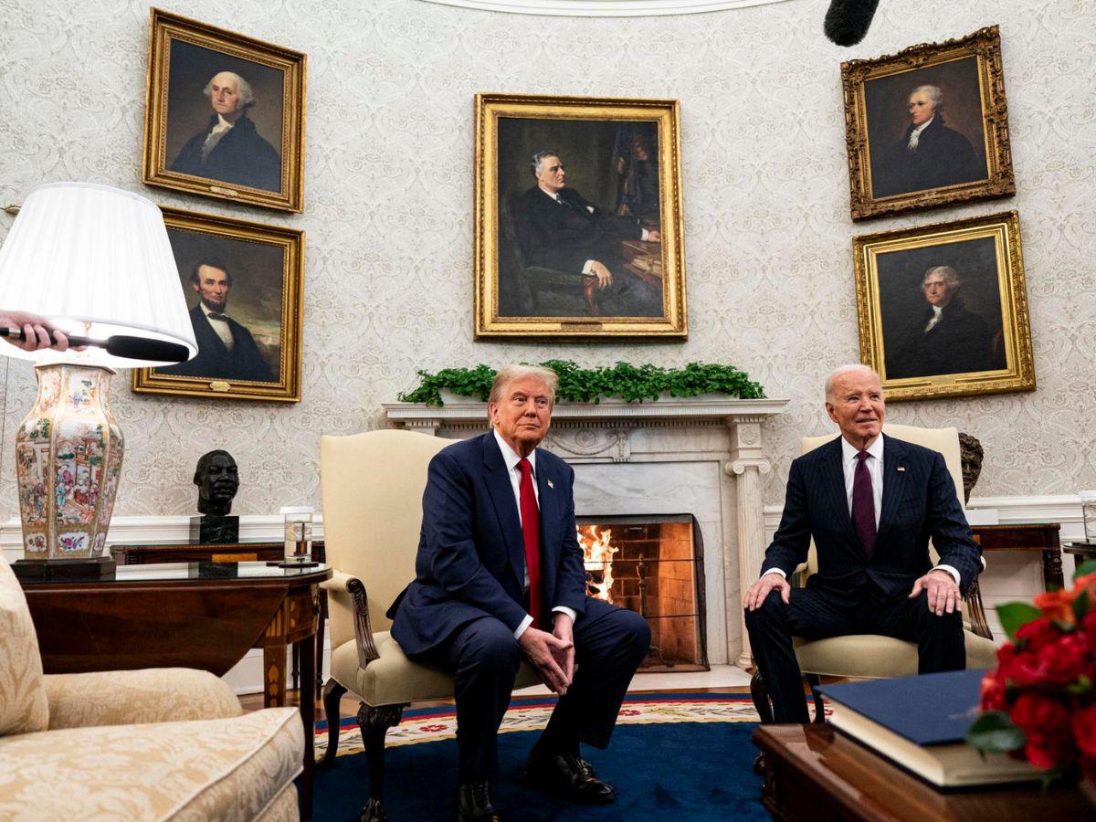 Así fue la reunión de Donald Trump y Joe Biden en la Casa Blanca