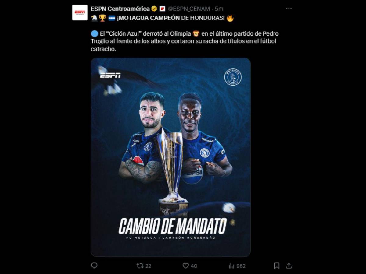 ¡Rompieron la sal ante Olimpia! Así informaron los medios el triunfo de Motagua