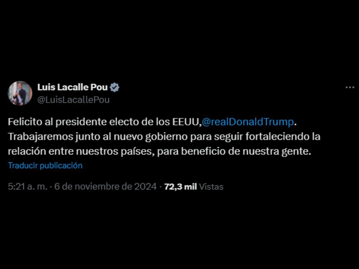 Desde Bukele hasta Castro: Líderes políticos felicitan a Trump tras triunfo electoral en EUA