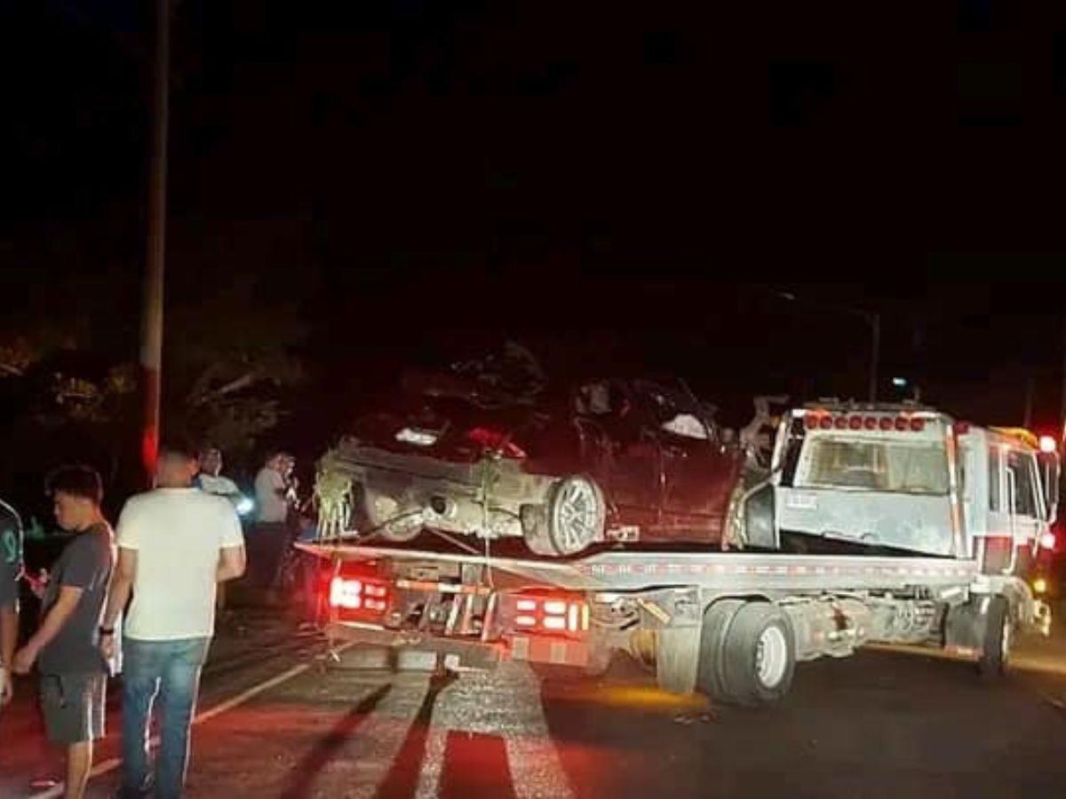 Dos muertos y dos heridos deja brutal accidente de tránsito en Catacamas, Olancho