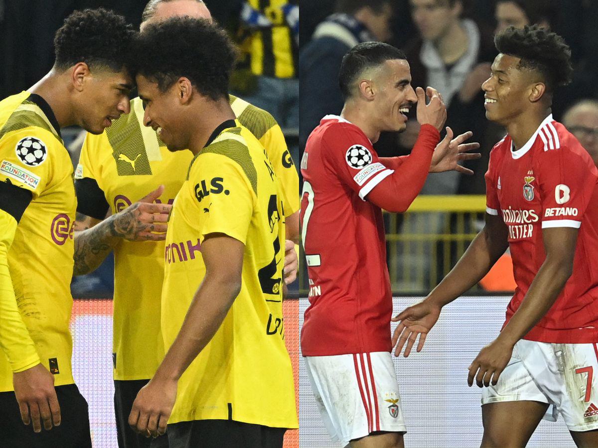 Borussia Dortmund y Benfica pegaron primero en la Champions League