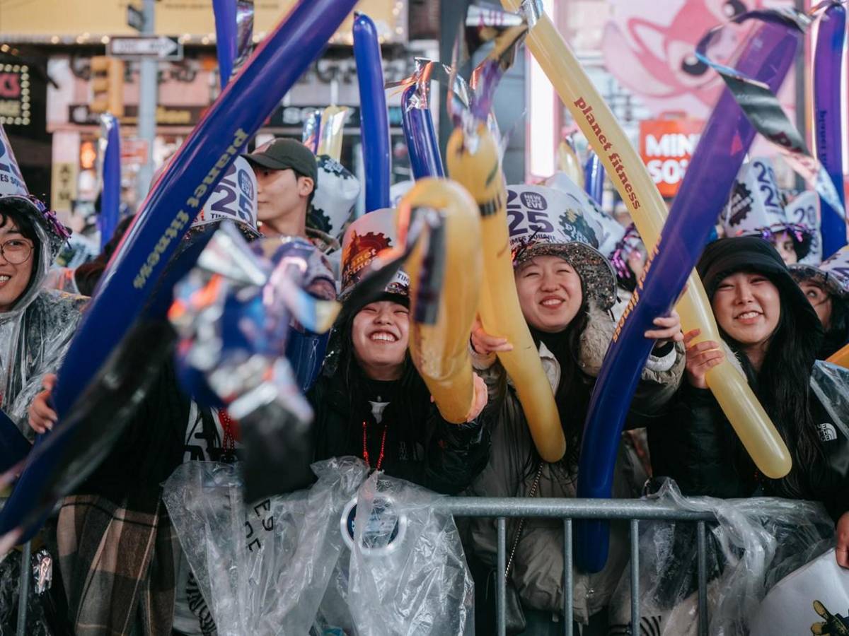 Así se vivió la bienvenida a 2025 en Times Square, Nueva York