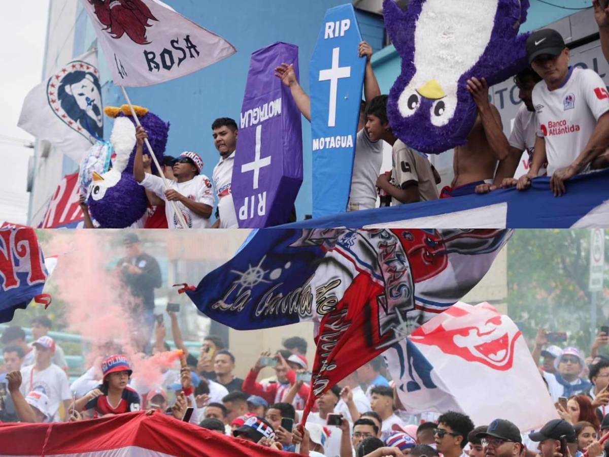 Ultra Fiel se luce en llegada al estadio Nacional para final ante Motagua