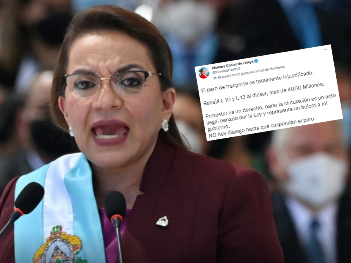 Xiomara Castro advierte a transportistas: “No hay diálogo hasta que suspendan el paro”