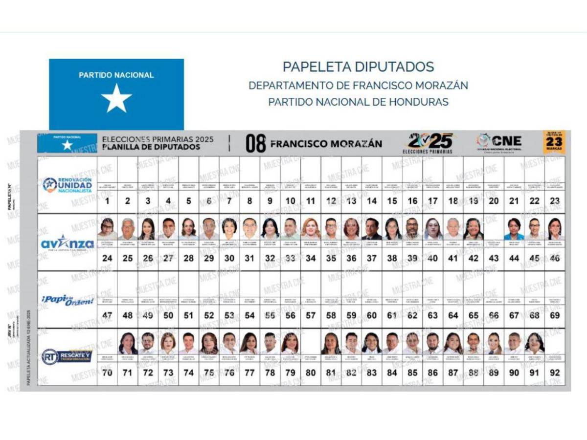 CNE muestra cómo lucen las papeletas para las elecciones primarias