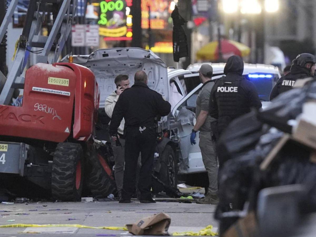 Impactantes imágenes de la escena tras atropellamiento masivo en Nueva Orleans