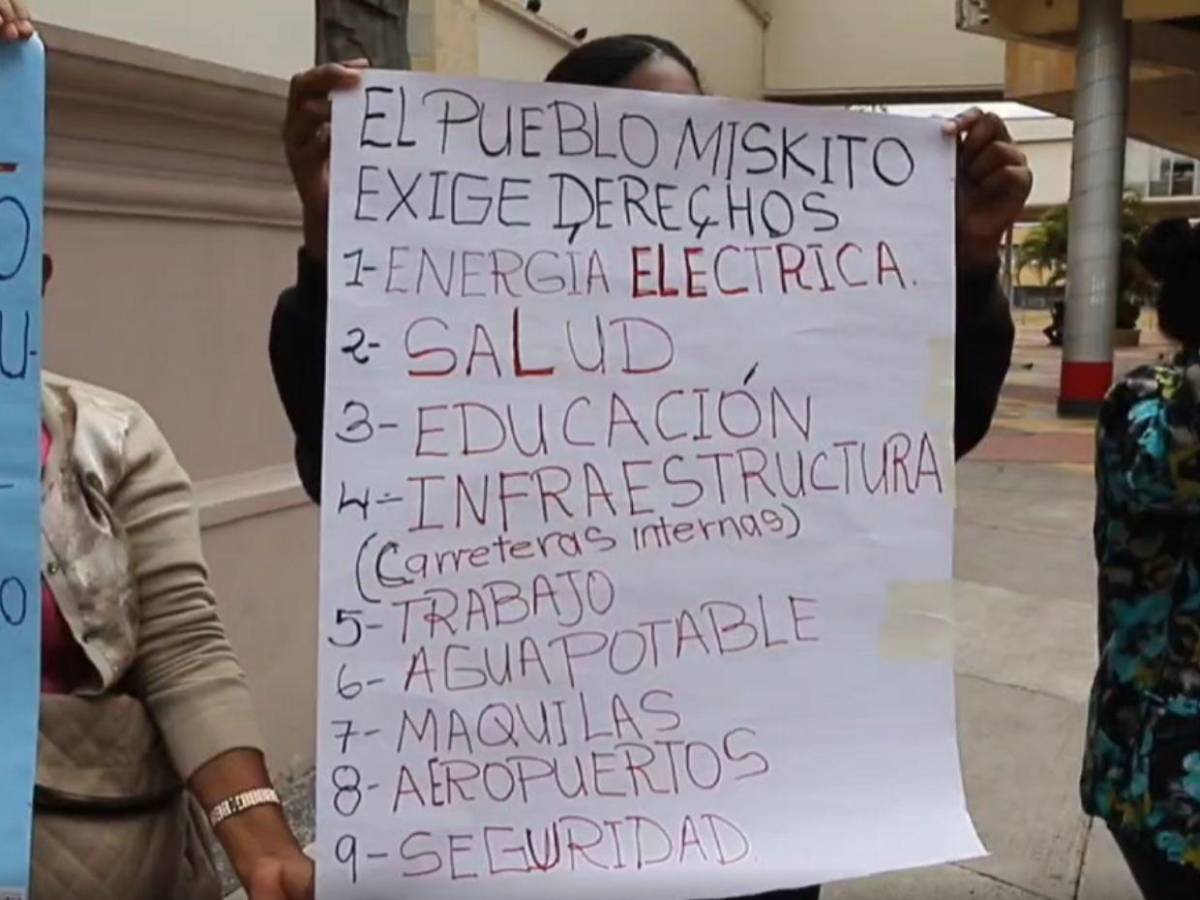 Misquitos protestan en el Congreso: rechazan construcción de megacárcel