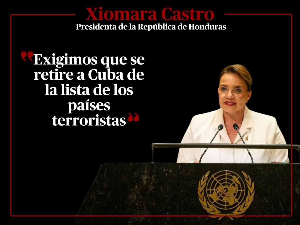 Frases que dijo Xiomara Castro durante su discurso en la ONU