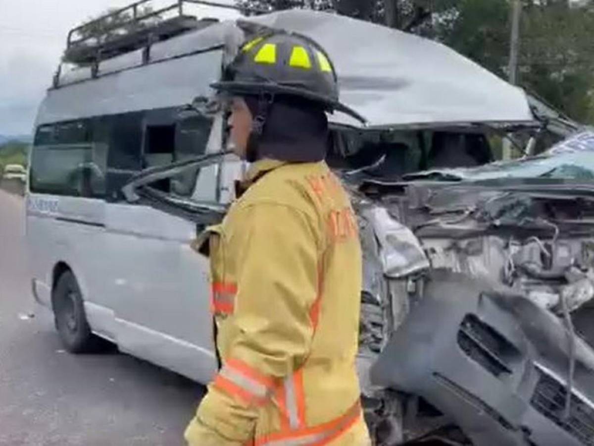 Ocho heridos tras accidente en la CA-5 a altura de Santa Cruz de Yojoa