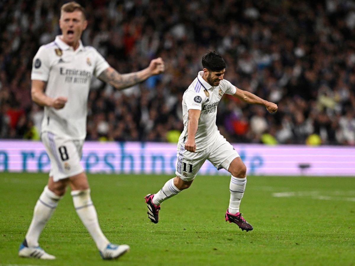 Asensio celebró a todo pulmón el definitivo 2-0.