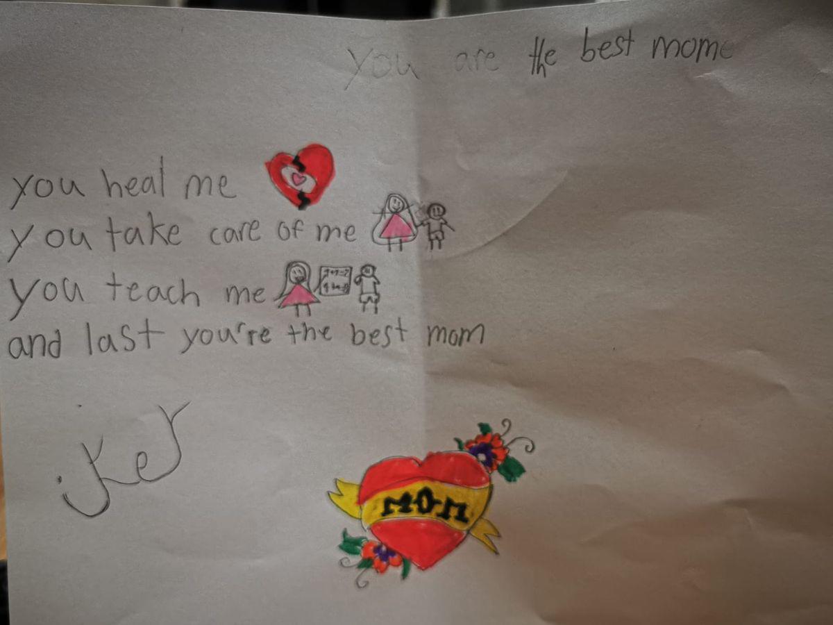 Esta fue la carta que el hijo de la abogada le dedicó.