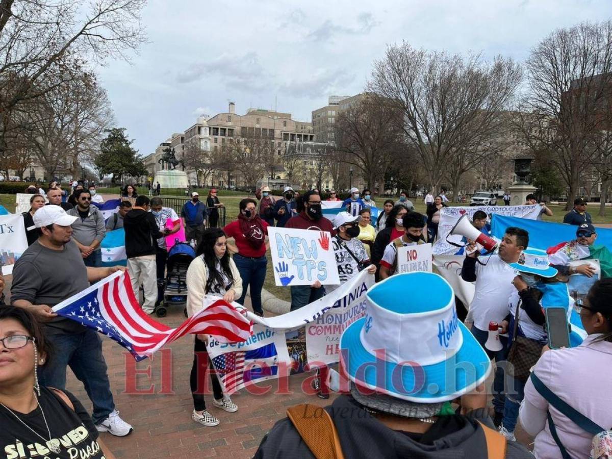 VIDEO: Así fue la marcha de hondureños hacia la Casa Blanca por un nuevo TPS en Estados Unidos