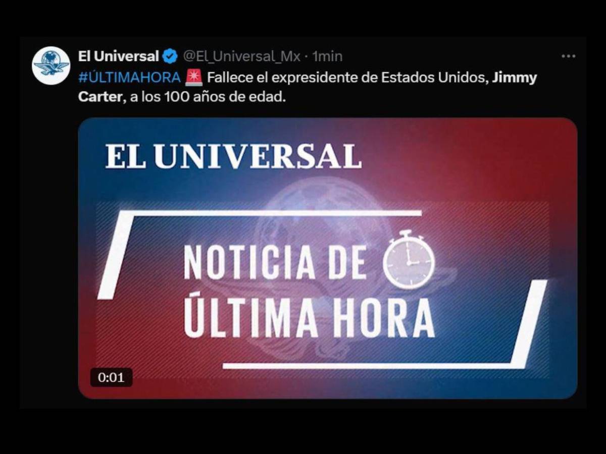 Así informa el mundo la muerte de Jimmy Carter, expresidente de EUA