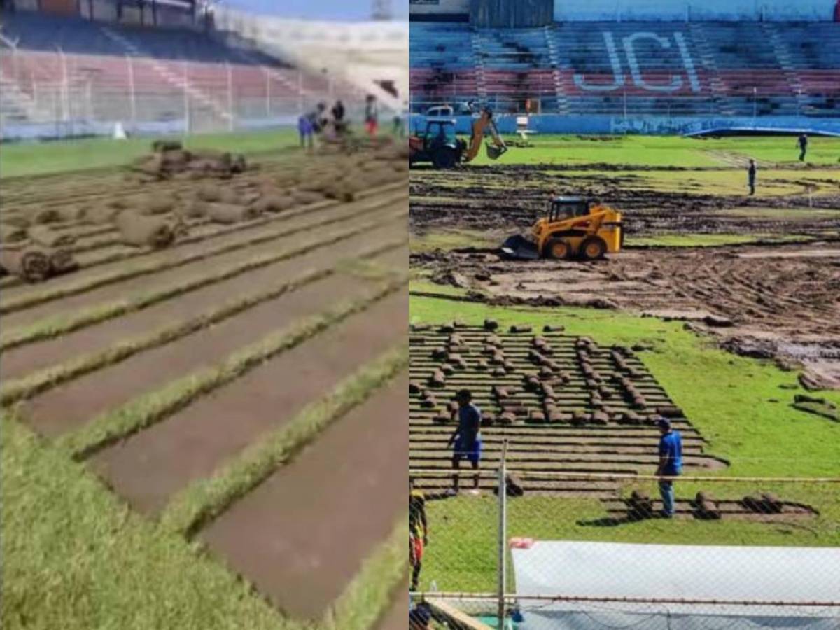 Así van los avances en el estadio Ceibeño con el cambio de grama híbrida ¿cuándo lo entregan?