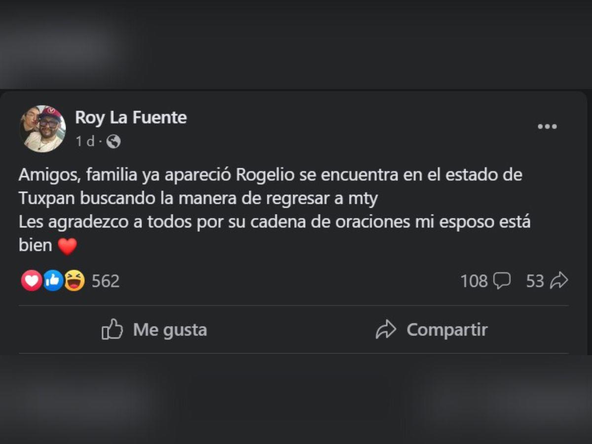 Rogelio Montes reaparece sano y salvo tras cinco días sin poder ubicarlo; estaba en un motel en Tuxpan