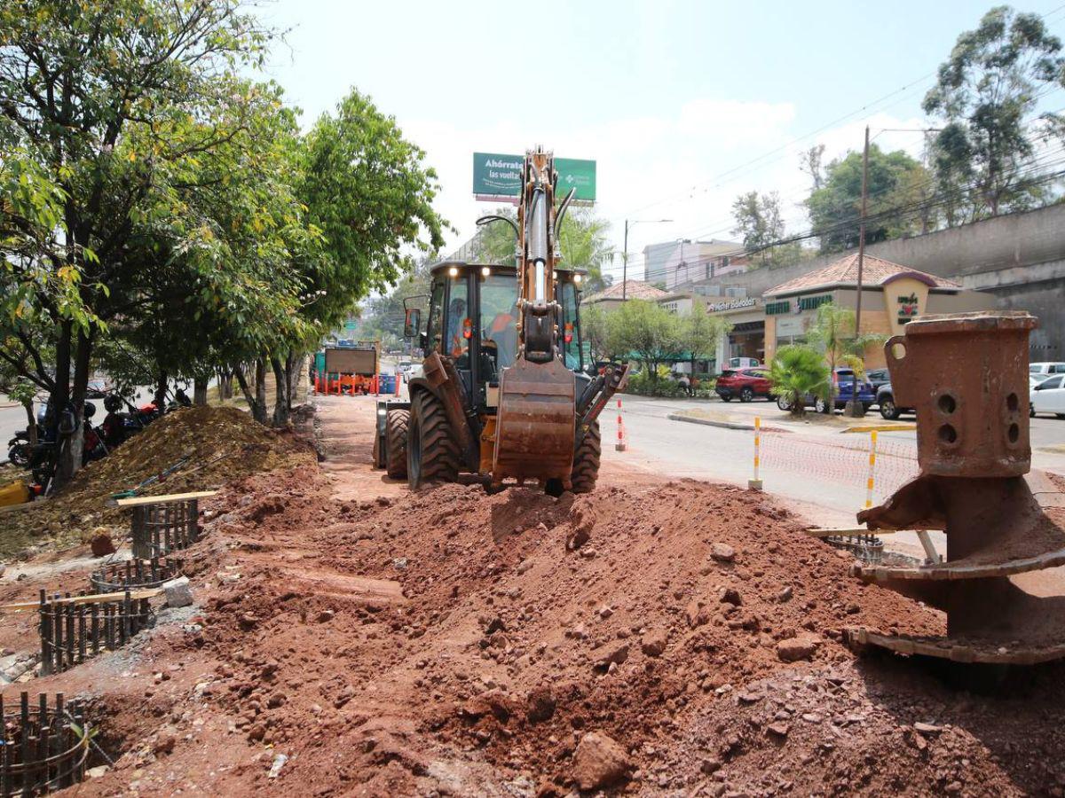 El túnel que ofrecerá un giro hacia la izquierda desde el bulevar Suyapa hacia la Florencia está a cargo de la Constructora Codelco S.A. de C.V.