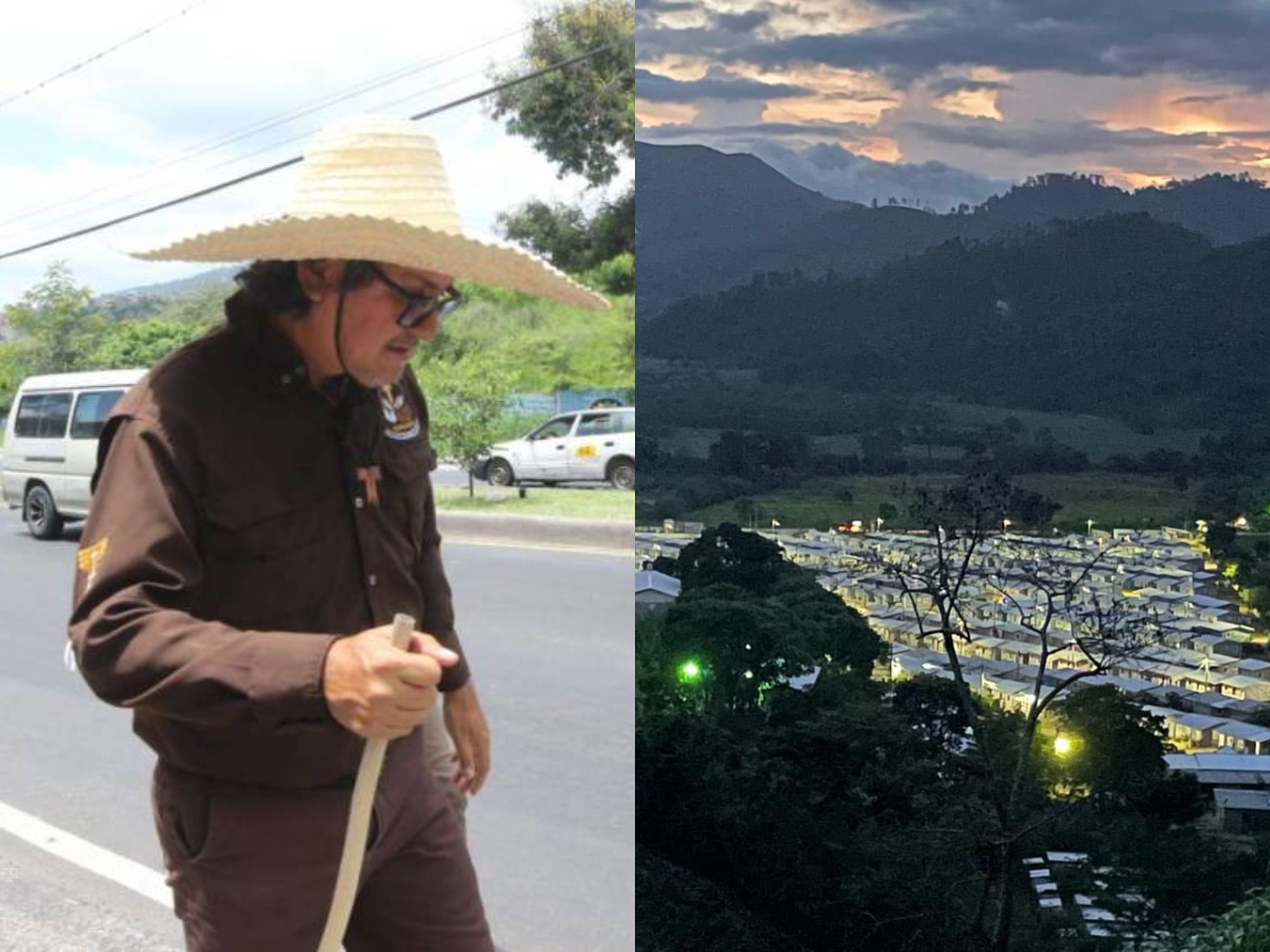 Padre Leopoldo logra alumbrar comunidad en Santa Bárbara tras caminata