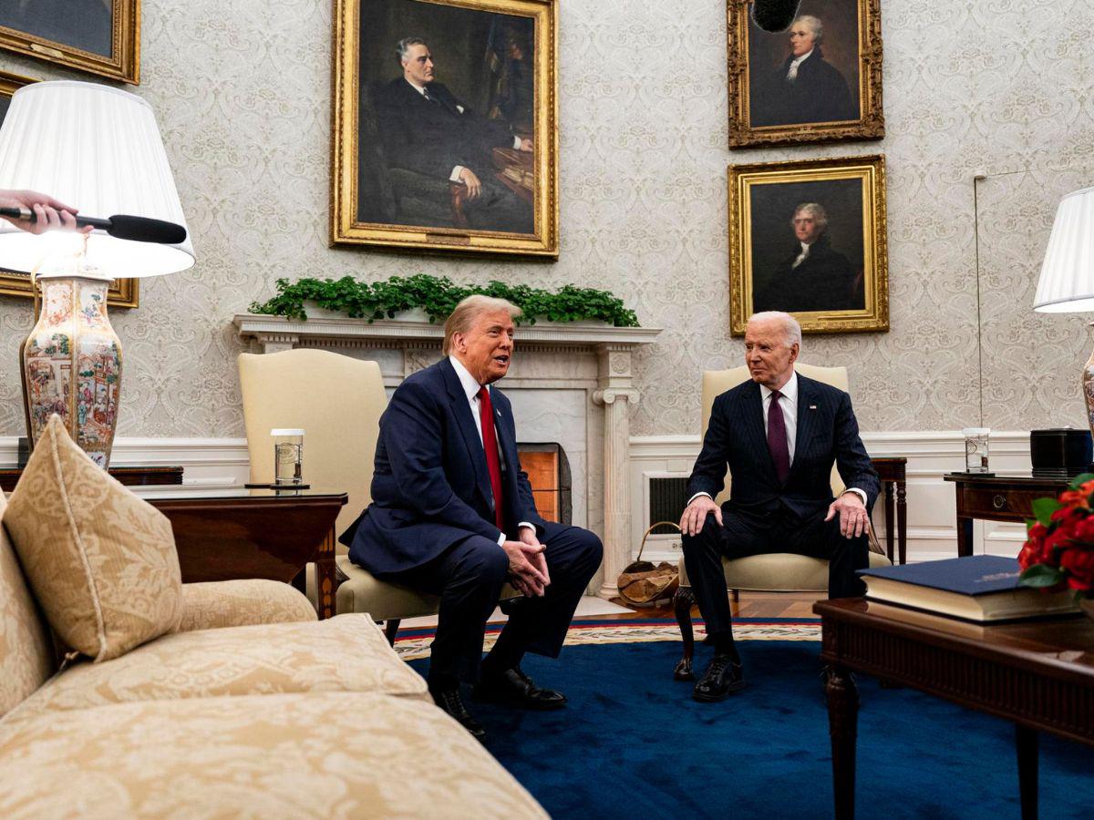 Así fue la reunión de Donald Trump y Joe Biden en la Casa Blanca