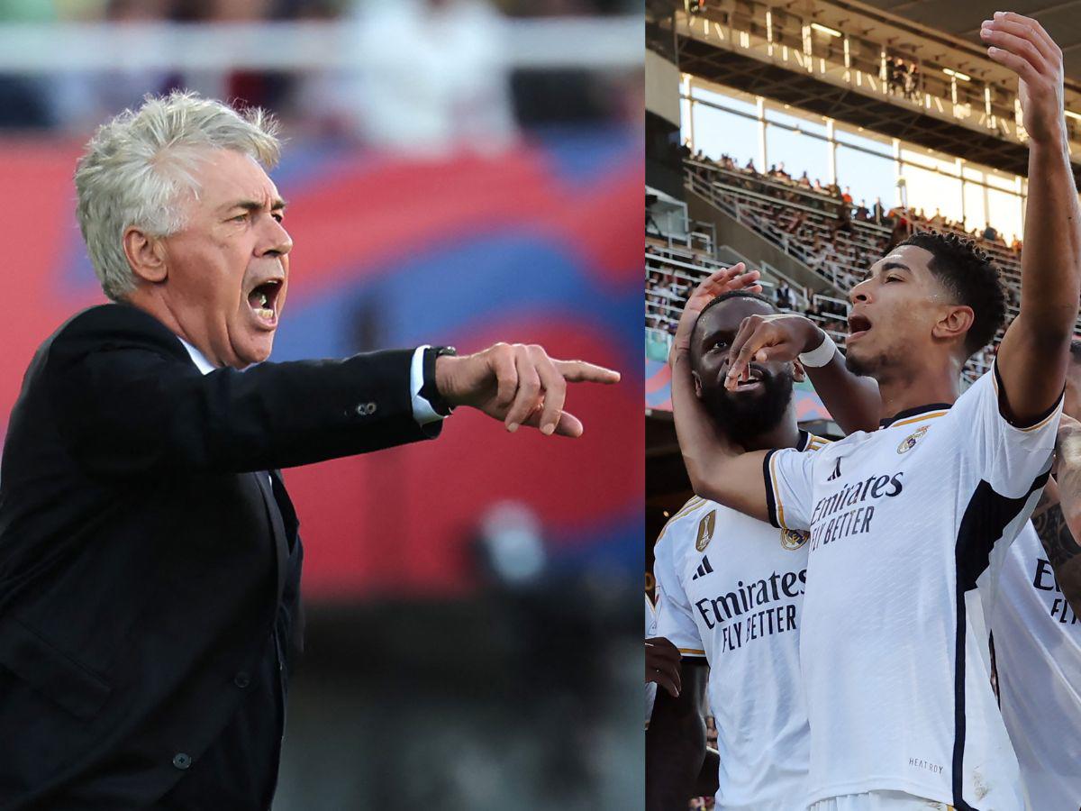 Ancelotti felicita a Bellingham y critica a los delanteros