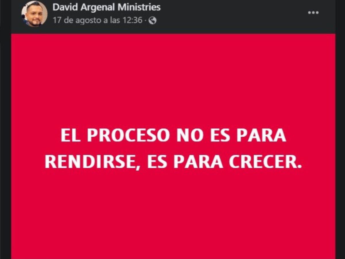 “Dios sabe lo que hace”: los mensajes de David Argeñal, hijo del pastor Misael Argeñal, antes de fallecer