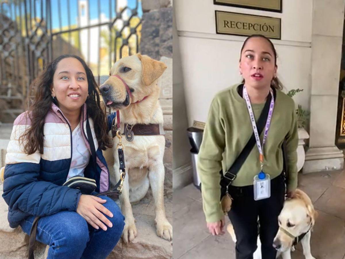 Sary, la joven no vidente a quien un hotel le negó el ingreso con su perro guía