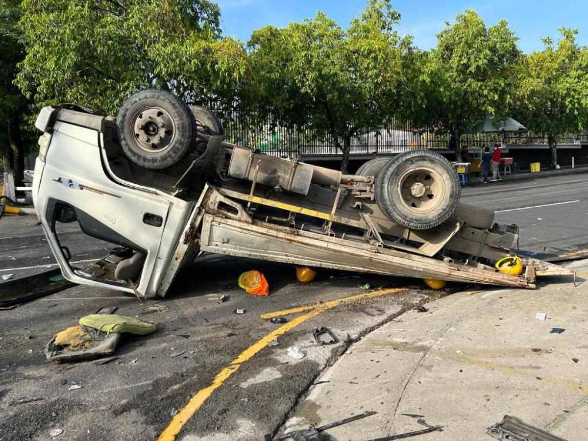 Cuatro heridos deja aparatoso accidente en San Pedro Sula