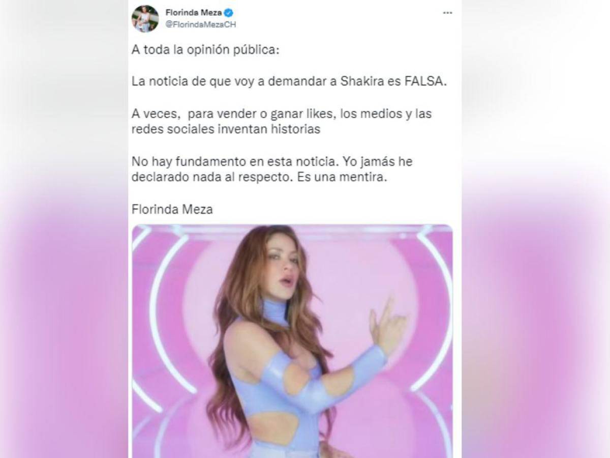 Esta fue la publicación hecha por Meza.